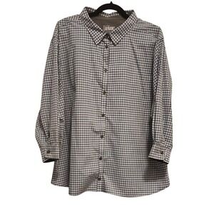 🔥5 for‎ $20🔥Chef Works Urban Collection Mens Gingham Button Down Shirt 2XL